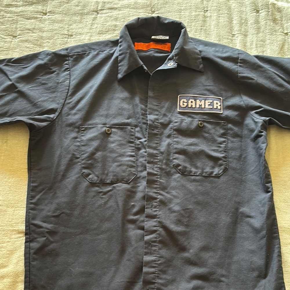 Gamer Black Casual Button Down Shirt